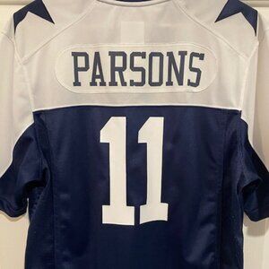 NFL Men's Dallas Cowboys Micah Parsons Nike Navy/White Game Jersey Large Size M